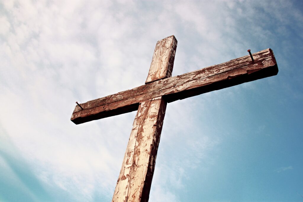 Old Rugged Cross Christian Stock Photo